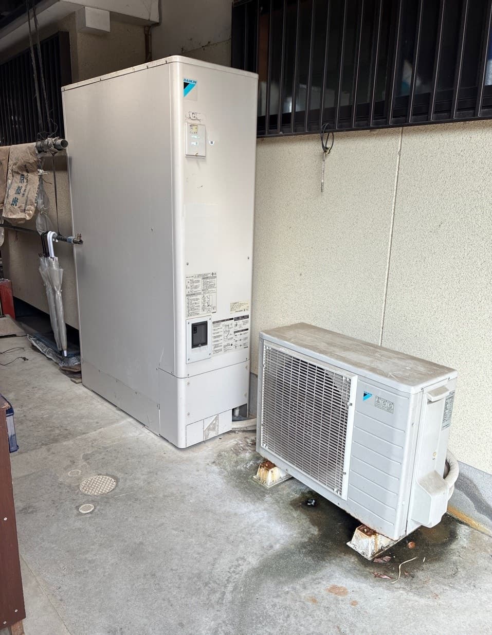 京田辺市　エコキュート　ダイキン　TU46MFTV（施工前）