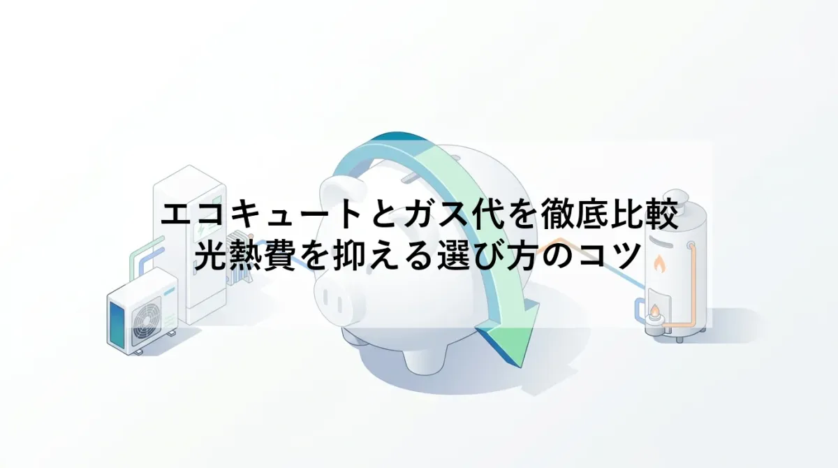 エコキュートとガス代を徹底比較|光熱費を抑える選び方のコツ