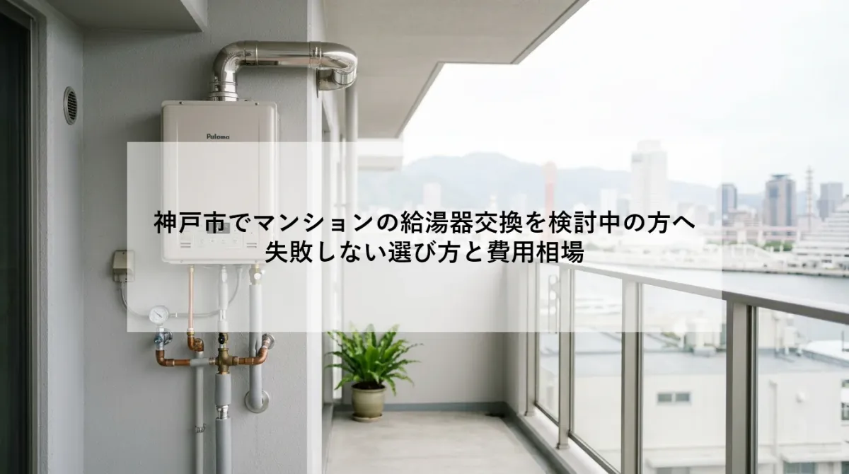 神戸市でマンションの給湯器交換を検討中の方へ|失敗しない選び方と費用相場